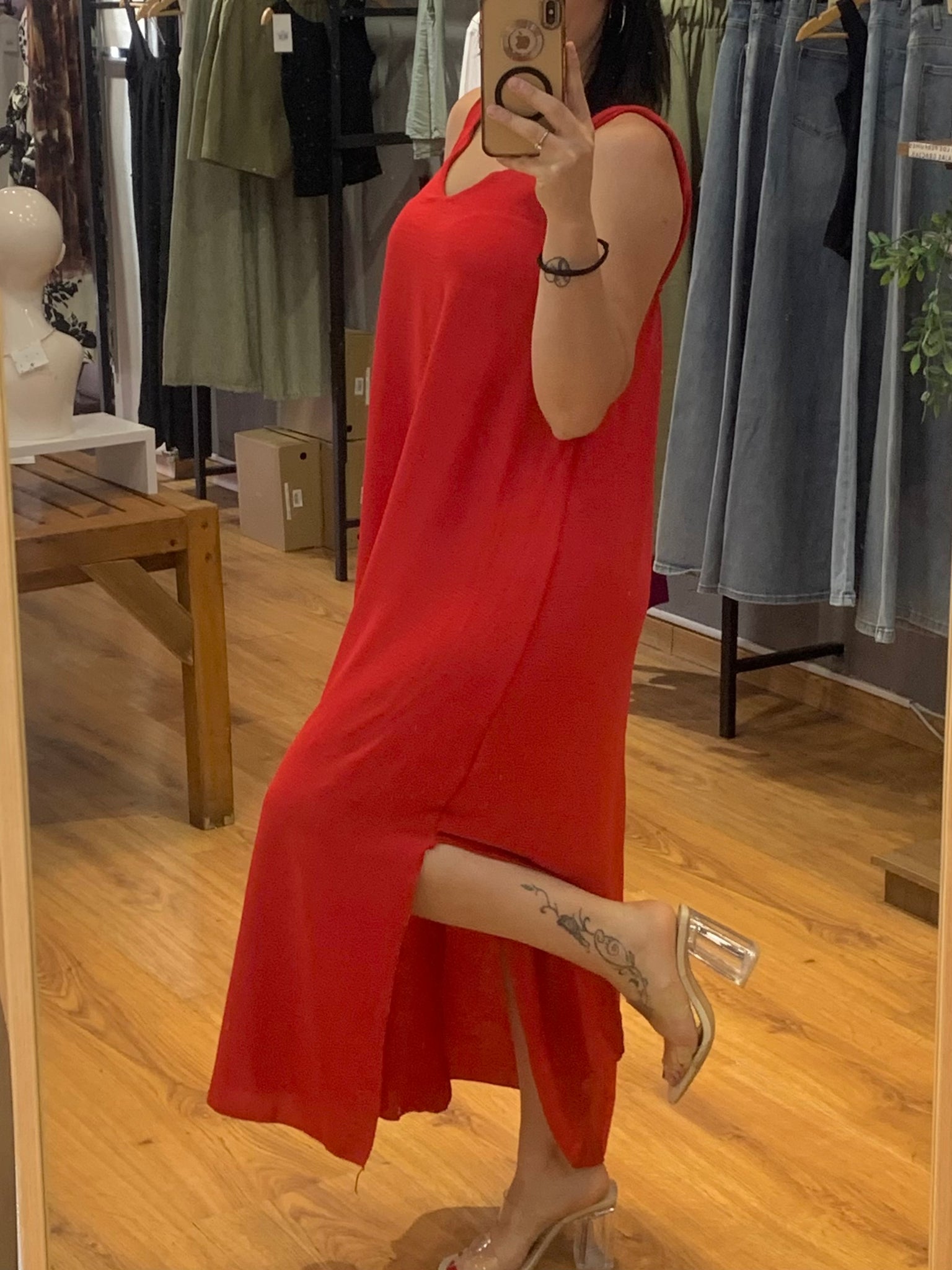 Vestido basic rojo