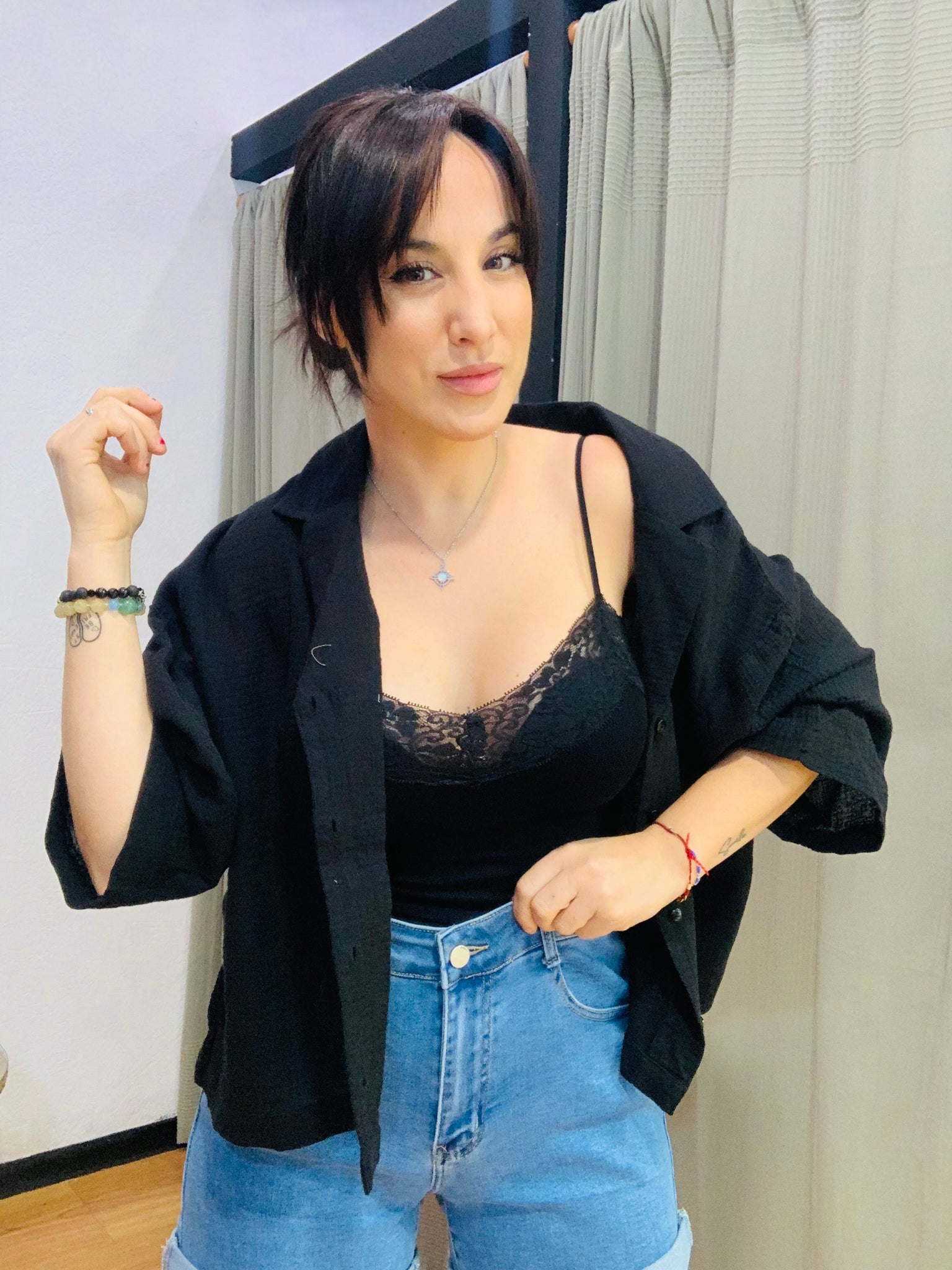 Camisa negra loose shirt