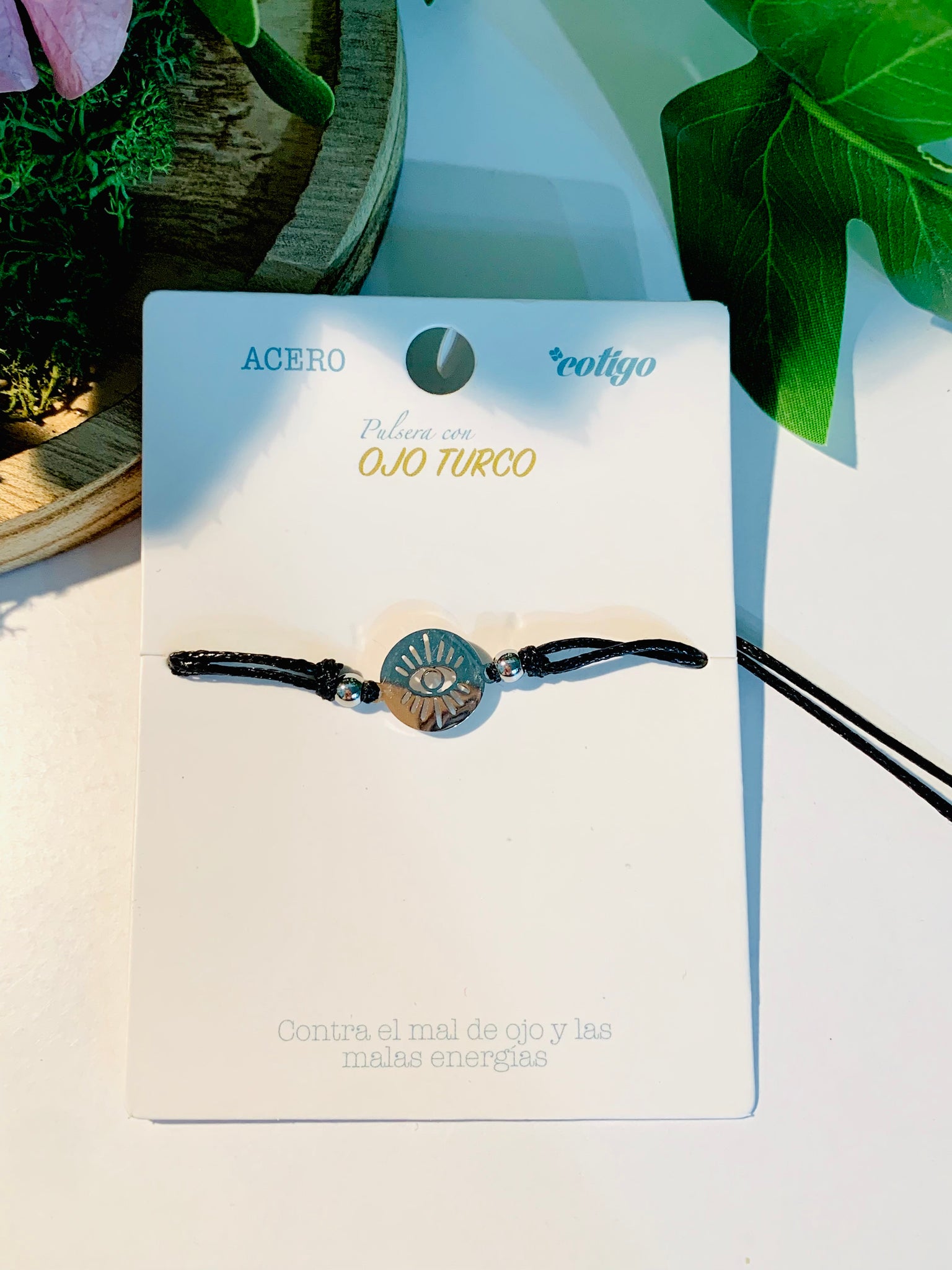 Pulsera ojo turko contra mal de ojo acero