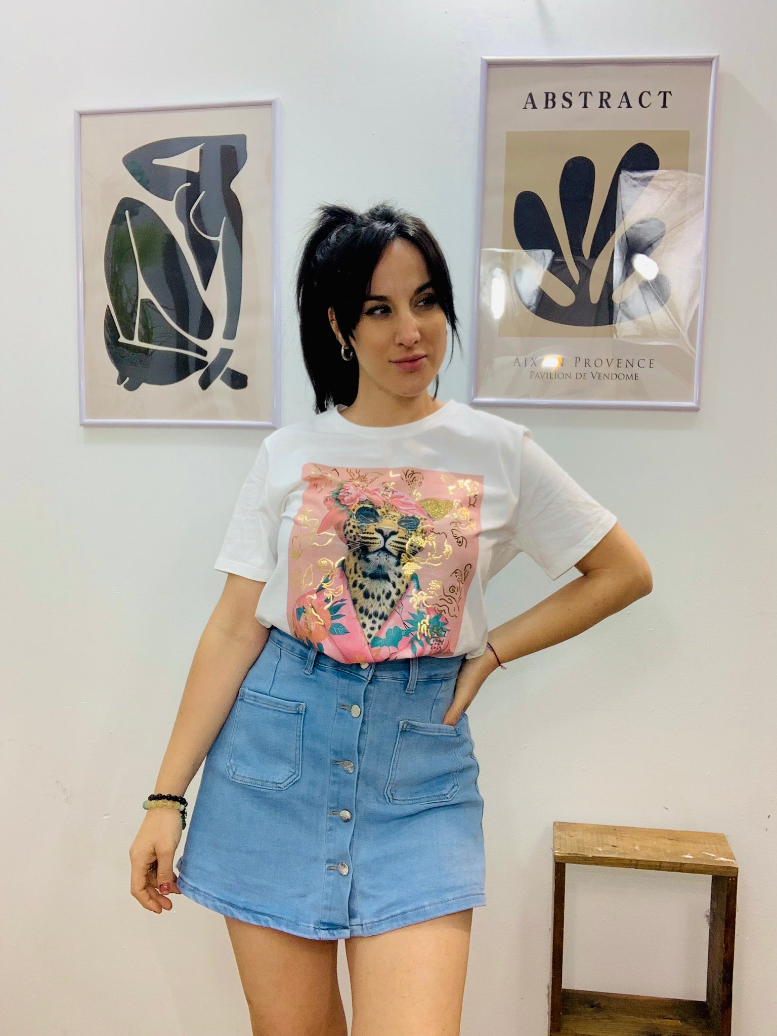 Falda pantalón elástica bombón