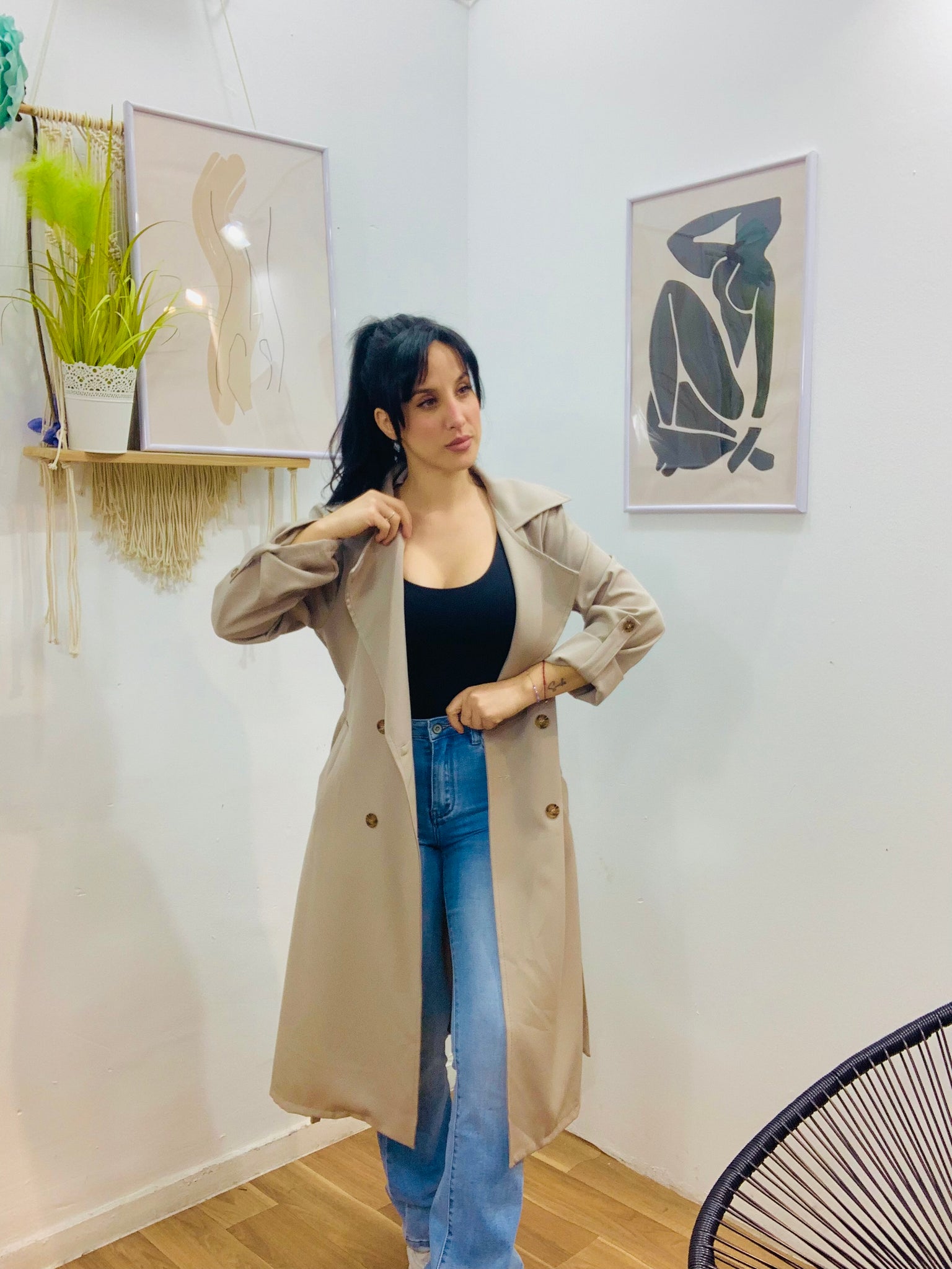 Gabardina beig CLAUDIA